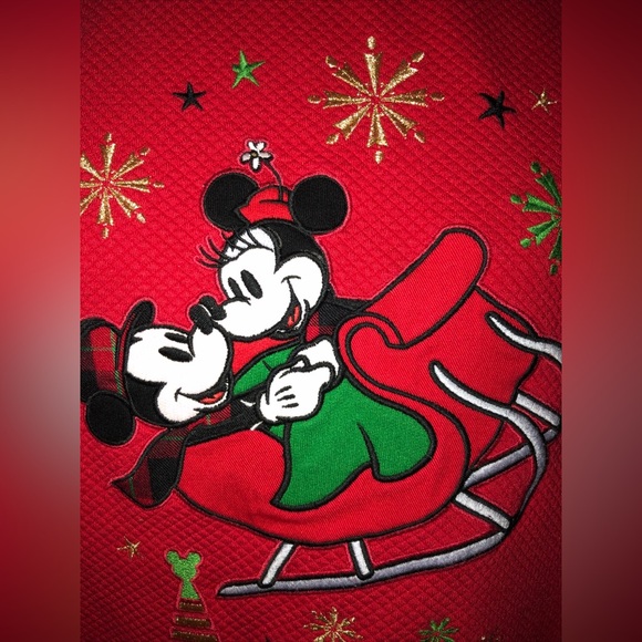 Mickey & Minnie Mouse sleigh pullover sweater - Picture 3 of 13